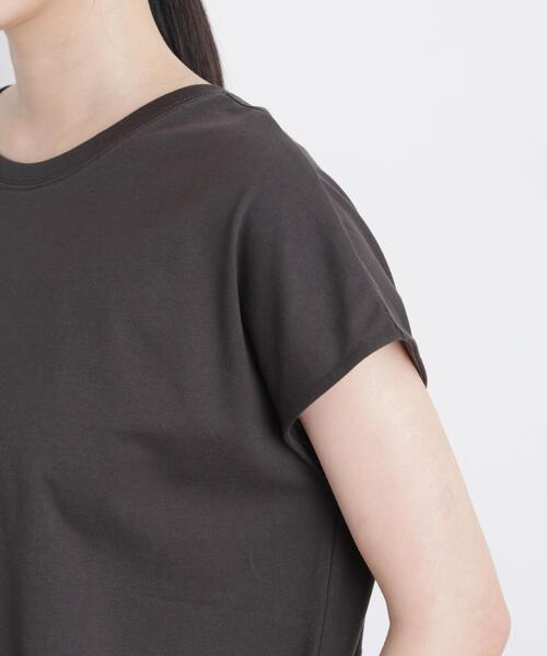 NANO universe(ナノユニバース)の「NANOFINE ドロストヘムカットトップス(Tシャツ/カットソー・レディース・パープル/チャコール/ホワイト・FREE)」の15枚目の写真