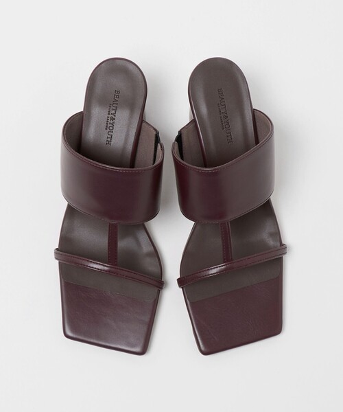 BEAUTY&YOUTH UNITED ARROWS（ビューティーアンドユースユナイテッドアローズ）の「スマートストラップ カバー ミュール（サンダル・レディース・ワイン/ブラック・37/38/36）」の7枚目の写真