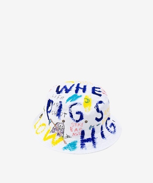 ROYAL FLASH(ロイヤルフラッシュ)の「guernika/ゲルニカ/HAND PAINTED HAT(ハット・メンズ・ホワイト/スミクロ/インディゴブルー/レッド/ブラック・LARGE/MEDIUM)」の11枚目の写真