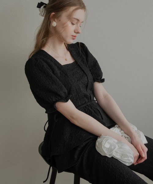JUMELLE（ジュメロ）の「【結婚式/オケージョン】ペプラムパンツドレス（ドレス・レディース・ブラック・SMALL/MEDIUM）」の3枚目の写真