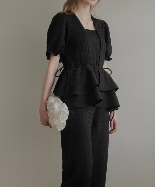 JUMELLE（ジュメロ）の「【結婚式/オケージョン】ペプラムパンツドレス（ドレス・レディース・ブラック・SMALL/MEDIUM）」の4枚目の写真