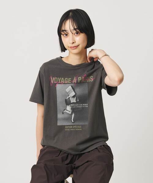 TRICOMER(トリコメル)の「<TRICOMER>VOYAGE プリントTシャツ(Tシャツ/カットソー・レディース・ダークグレー・FREE)」の14枚目の写真