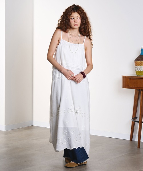 HLAADA(フラーダ)の「HLAADA for ROSEBUD/SCHIFFLI CAMI DRESS(ワンピース・レディース・オフホワイト/ブラック・ONE SIZE)」の3枚目の写真
