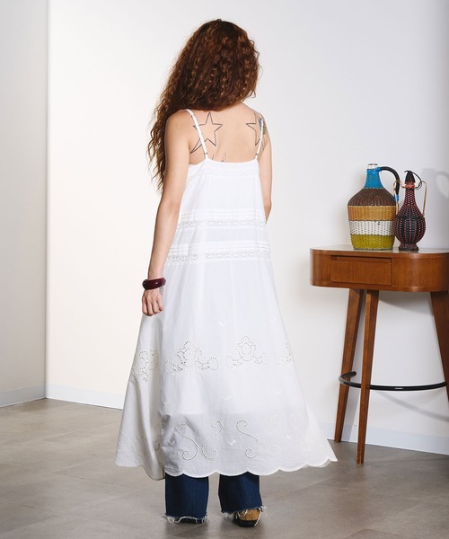 HLAADA(フラーダ)の「HLAADA for ROSEBUD/SCHIFFLI CAMI DRESS(ワンピース・レディース・オフホワイト/ブラック・ONE SIZE)」の8枚目の写真