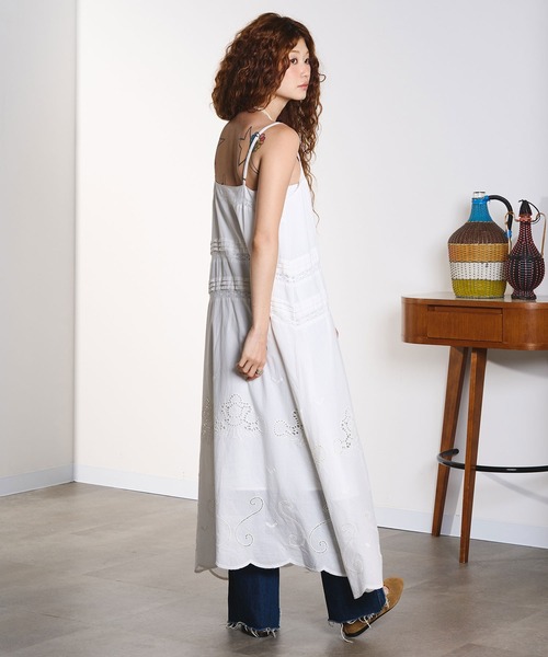 HLAADA(フラーダ)の「HLAADA for ROSEBUD/SCHIFFLI CAMI DRESS(ワンピース・レディース・オフホワイト/ブラック・ONE SIZE)」の9枚目の写真