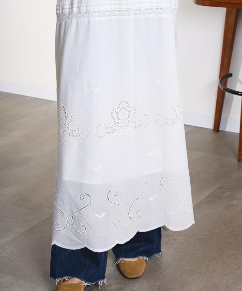 HLAADA(フラーダ)の「HLAADA for ROSEBUD/SCHIFFLI CAMI DRESS(ワンピース・レディース・オフホワイト/ブラック・ONE SIZE)」の11枚目の写真