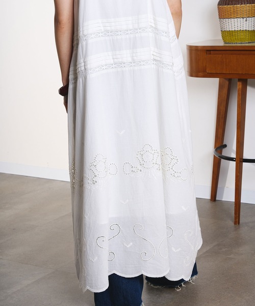 HLAADA(フラーダ)の「HLAADA for ROSEBUD/SCHIFFLI CAMI DRESS(ワンピース・レディース・オフホワイト/ブラック・ONE SIZE)」の12枚目の写真