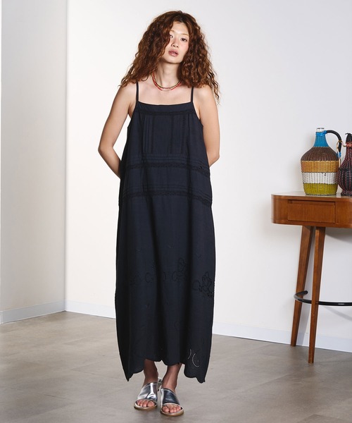 HLAADA(フラーダ)の「HLAADA for ROSEBUD/SCHIFFLI CAMI DRESS(ワンピース・レディース・オフホワイト/ブラック・ONE SIZE)」の14枚目の写真