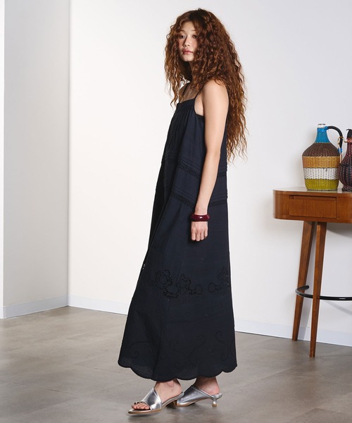 HLAADA(フラーダ)の「HLAADA for ROSEBUD/SCHIFFLI CAMI DRESS(ワンピース・レディース・オフホワイト/ブラック・ONE SIZE)」の15枚目の写真