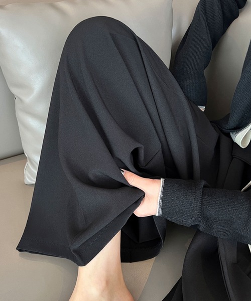 2ly2(トゥーリートゥー)の「ベルトデザイン ハイウエストワイドパンツ(その他パンツ・レディース・ホワイト/ブラック/グレー・FREE)」の8枚目の写真