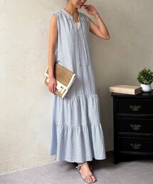 リネンスキッパーティアードワンピース