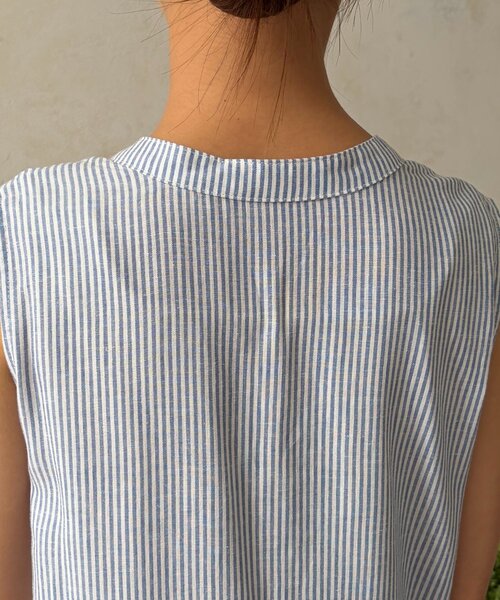 Chez toi(シェトワ)の「リネンスキッパーティアードワンピース(ワンピース・レディース・グリーン系/ブラック/ホワイト/オレンジ・FREE)」の12枚目の写真