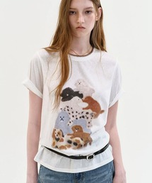 Fano Studios | ドッグモチーフ イラストプリントTシャツ FX26S348【Fano Studios】【2026SS】(Tシャツ/カットソー)