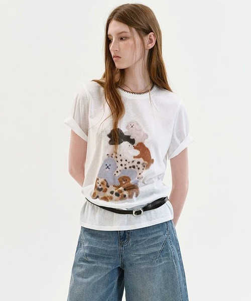 Fano Studios(ファノ ストゥディオズ)の「ドッグモチーフ イラストプリントTシャツ FX26S348【Fano Studios】【2026SS】(Tシャツ/カットソー・レディース・ホワイト・S/M/L)」の10枚目の写真