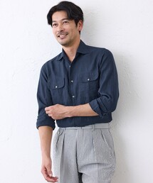 リネンワンピースカラーシャツ