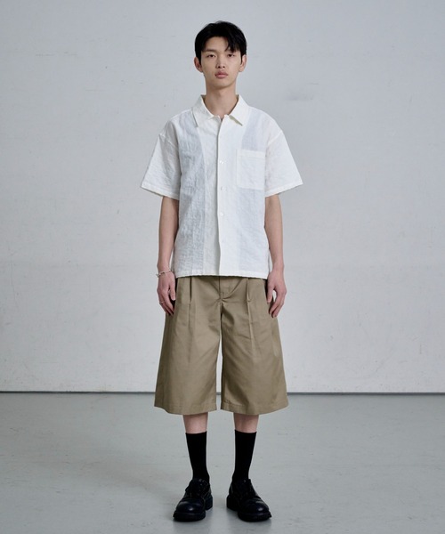 THE CLE(ザクレ)の「COTTON WIDE SHORTS / コットンワイドショーツ(その他パンツ・メンズ・ベージュ/ブラック・SMALL/MEDIUM/LARGE)」の8枚目の写真