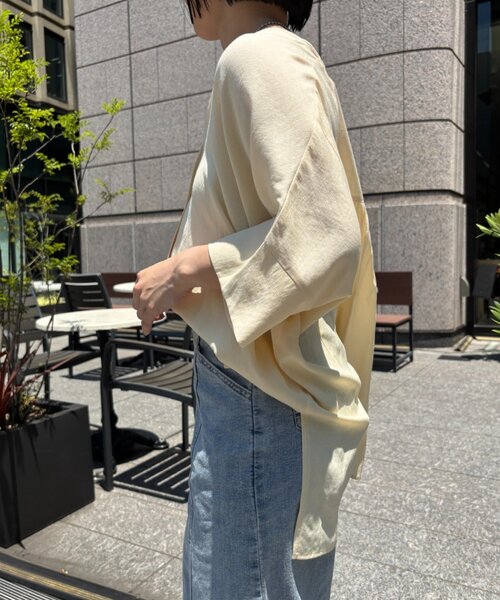 Jena espace merveilleux(ジェナ エスパスメルヴェイユ)の「リネンライクシャツ(シャツ/ブラウス・レディース・ピンク/オフホワイト/イエロー・FREE)」の13枚目の写真