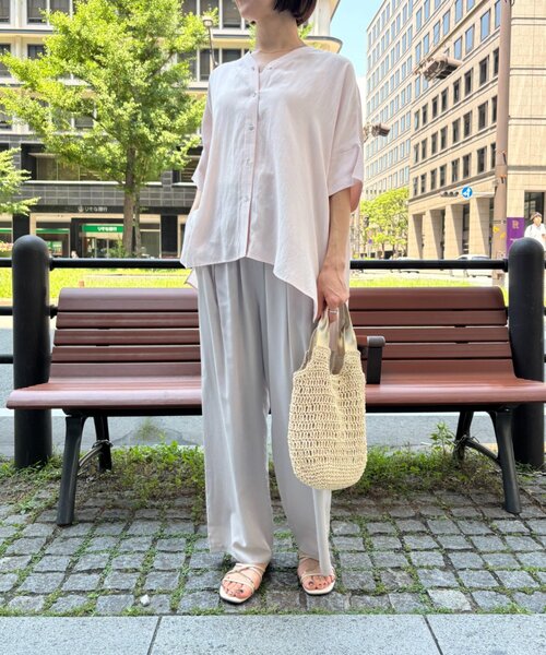 Jena espace merveilleux(ジェナ エスパスメルヴェイユ)の「リネンライクシャツ(シャツ/ブラウス・レディース・ピンク/オフホワイト/イエロー・FREE)」の14枚目の写真
