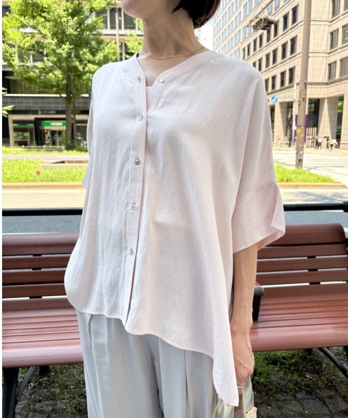 Jena espace merveilleux(ジェナ エスパスメルヴェイユ)の「リネンライクシャツ(シャツ/ブラウス・レディース・ピンク/オフホワイト/イエロー・FREE)」の16枚目の写真