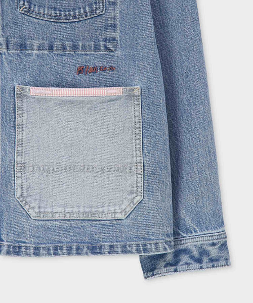 PS Paul Smith(ピーエスポールスミス)の「ミックスアップ デニムカバーオール / 262100 A169M(カバーオール・メンズ・ライトブルー・X-LARGE/LARGE/MEDIUM)」の5枚目の写真