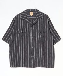 Sanca（サンカ）の「【Sanca】サンカ/  LINEN STRIPE LOOP COLLAR SHIRTS（シャツ/ブラウス）」