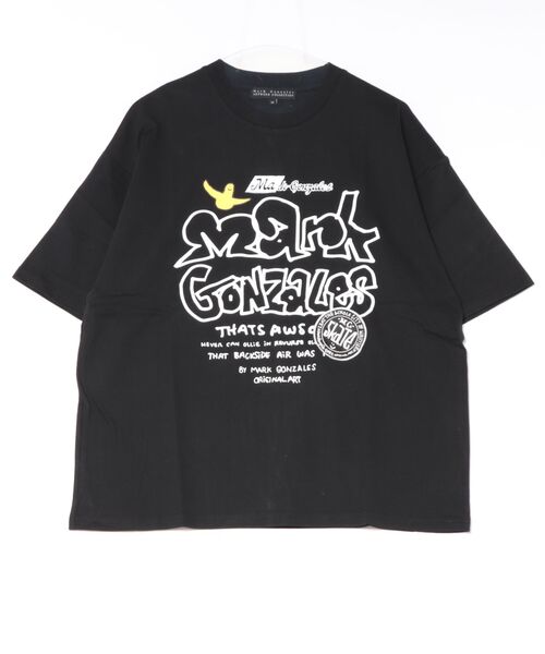 RiNc (リンク)の「【 MARK GONZALES 】 アートロゴ ワッペン Tシャツ(Tシャツ/カットソー・メンズ・ホワイト/ブラック・L/XL)」の2枚目の写真