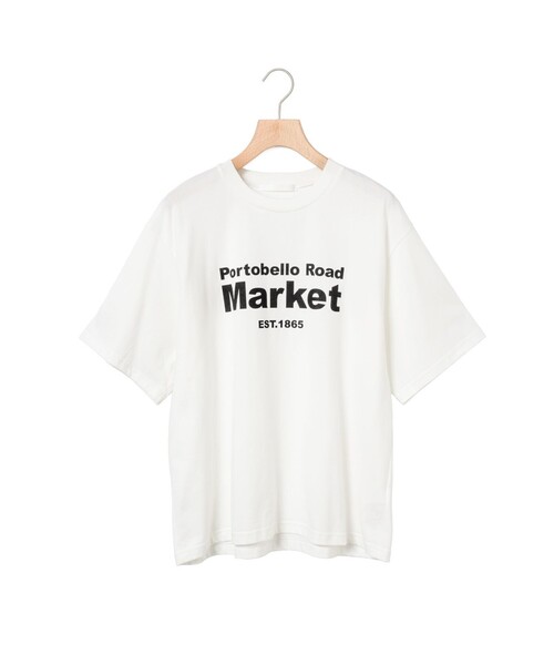 MARMARMAR(マーマーマー)の「MARMARMAR プリントTシャツ(market)(Tシャツ/カットソー・レディース・ブラック/ブラウン・FREE)」の2枚目の写真