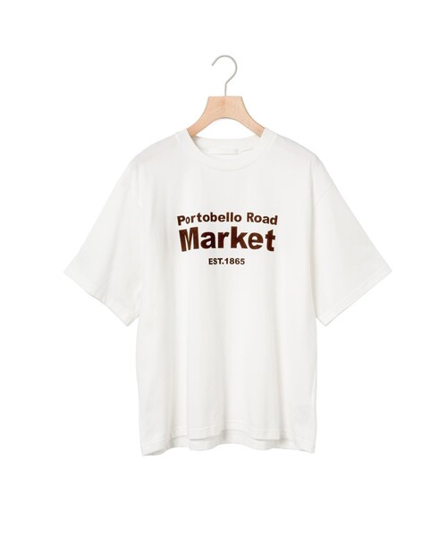 MARMARMAR(マーマーマー)の「MARMARMAR プリントTシャツ(market)(Tシャツ/カットソー・レディース・ブラック/ブラウン・FREE)」の3枚目の写真