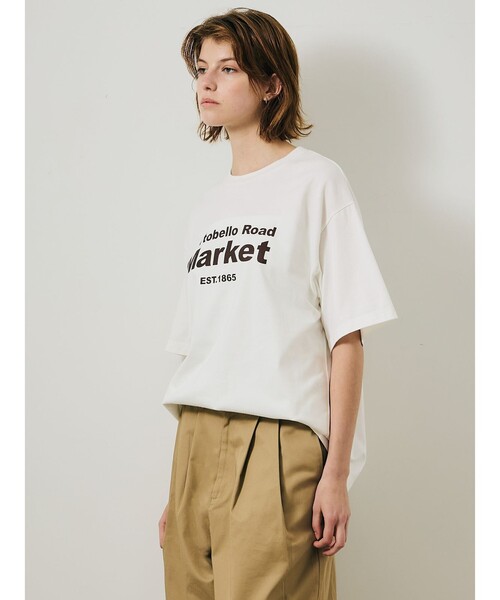 MARMARMAR(マーマーマー)の「MARMARMAR プリントTシャツ(market)(Tシャツ/カットソー・レディース・ブラック/ブラウン・FREE)」の10枚目の写真