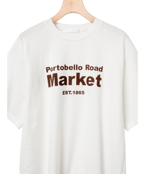 MARMARMAR(マーマーマー)の「MARMARMAR プリントTシャツ(market)(Tシャツ/カットソー・レディース・ブラック/ブラウン・FREE)」の12枚目の写真