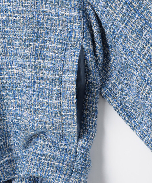 K.T KIYOKO TAKASE(キヨコタカセ)の「〔 TALLサイズ 〕Like Denimツイード ブルゾン(ブルゾン・レディース・ブルー系その他・15号)」の6枚目の写真