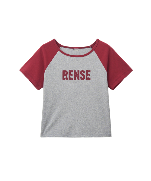 RENSE(レンセ)の「Raglan Color Block Logo Tee Red(Tシャツ/カットソー・レディース・その他・OS)」の3枚目の写真