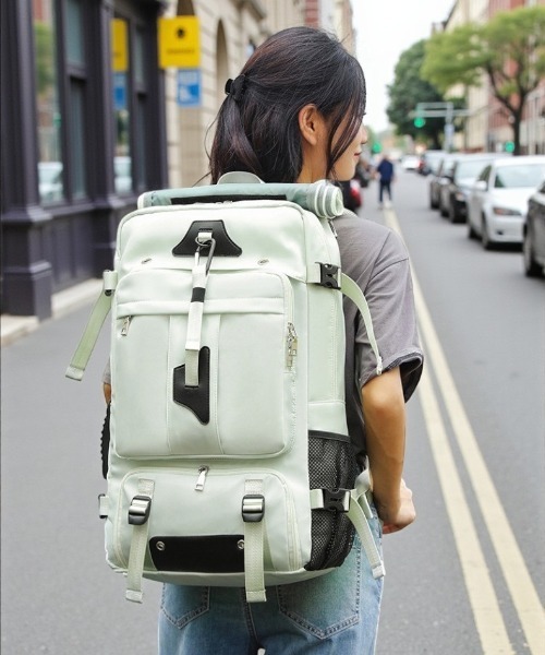 BACKYARD FAMILY（バックヤードファミリー）の「バックパック 登山リュック 大容量 3Way（バックパック/リュック・メンズ・グレー/ライトグリーン/エメラルドブルー/ピンク・FREE）」の2枚目の写真