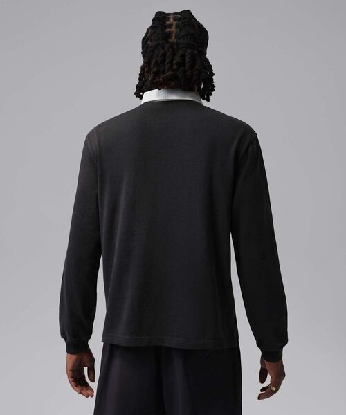JORDAN BRAND(ジョーダンブランド)の「ジョーダン フライト エッセンシャル メンズ ラグビー トップス / Jordan Flight Essentials Men's Rugby Top IM9148-010 Black(ポロシャツ・メンズ・ブラック・XL/2XL/S/M/L)」の2枚目の写真