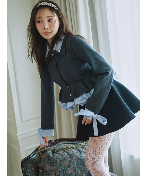 SNIDEL(スナイデル)の「【セットアップ対応】ロー切替フレアスカショーパン(その他パンツ・レディース・ブラック/ブラウン/チェック・0/1)」の14枚目の写真