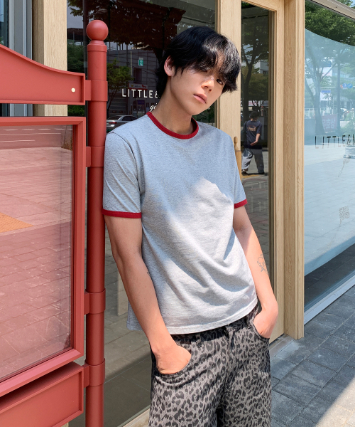 FERNOV(ペルノブ)の「6 カモアプリケリングTシャツ グレー(Tシャツ/カットソー・メンズ・その他・1/2/3)」の1枚目の写真