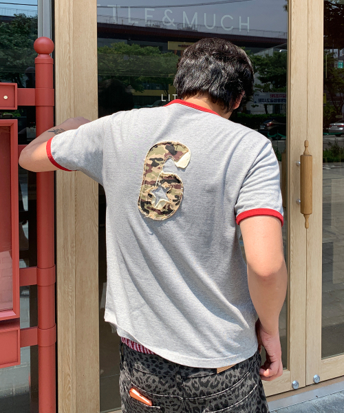 FERNOV(ペルノブ)の「6 カモアプリケリングTシャツ グレー(Tシャツ/カットソー・メンズ・その他・1/2/3)」の2枚目の写真