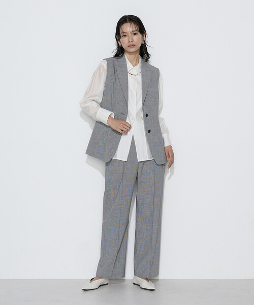 COMME CA(コムサ)の「〔 TALLサイズ 〕 ストレッチミニ千鳥 パンツ(その他パンツ・レディース・ブラック系その他/ベージュ系その他・13号/15号/17号)」の4枚目の写真