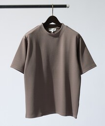ABAHOUSE GRAY | 【ヘリンボーン柄】ジャガード モックネック 半袖 Tシャツ(Tシャツ/カットソー)