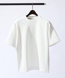 ABAHOUSE GRAY | 【ヘリンボーン柄】ジャガード モックネック 半袖 Tシャツ(Tシャツ/カットソー)