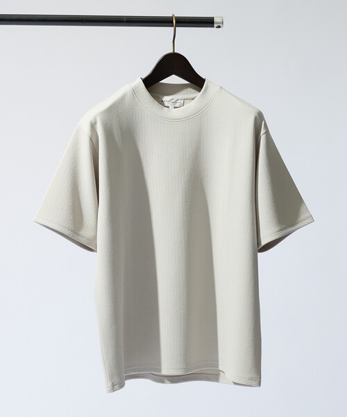 ABAHOUSE GRAY(アバハウスグレイ)の「【ヘリンボーン柄】ジャガード モックネック 半袖 Tシャツ(Tシャツ/カットソー・メンズ・ホワイト/ブラック/グレイッシュベージュ/ブラウン・46/48)」の15枚目の写真