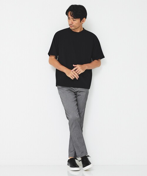 ABAHOUSE GRAY(アバハウスグレイ)の「【ヘリンボーン柄】ジャガード モックネック 半袖 Tシャツ(Tシャツ/カットソー・メンズ・ホワイト/ブラック/グレイッシュベージュ/ブラウン・46/48)」の22枚目の写真