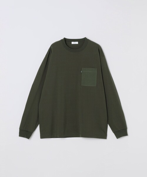 SHIPS any(シップス エニィ)の「【WEB限定】〈洗濯機可能〉リラックス ナイロンポケット クルーネック Tシャツ(ロンT)◇(Tシャツ/カットソー・メンズ・ネイビー/オリーブ/ホワイト・LARGE/MEDIUM/SMALL/X-LARGE)」の10枚目の写真