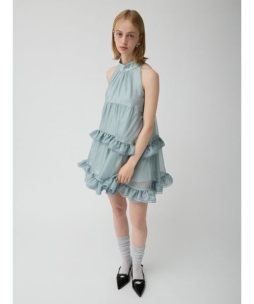 LILY BROWN(リリーブラウン)の「アメスリティアードフリルワンピース(ワンピース・レディース・アイボリー/ブラック/ライトブルー・F)」の11枚目の写真