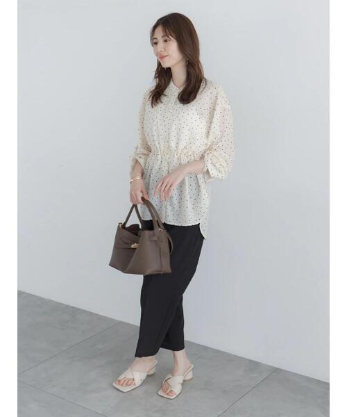 Te chichi(テチチ)の「【高通気】ドロストシャツ(セットアップ可)(シャツ/ブラウス・レディース・オフホワイト/イエロー/ブラック・F)」の12枚目の写真