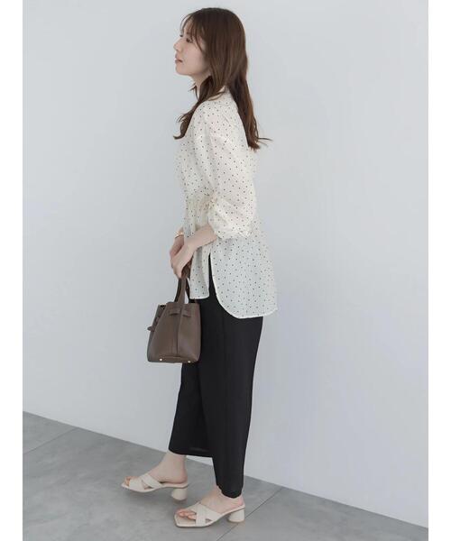 Te chichi(テチチ)の「【高通気】ドロストシャツ(セットアップ可)(シャツ/ブラウス・レディース・オフホワイト/イエロー/ブラック・F)」の14枚目の写真