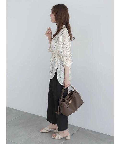 Te chichi(テチチ)の「【高通気】ドロストシャツ(セットアップ可)(シャツ/ブラウス・レディース・オフホワイト/イエロー/ブラック・F)」の15枚目の写真