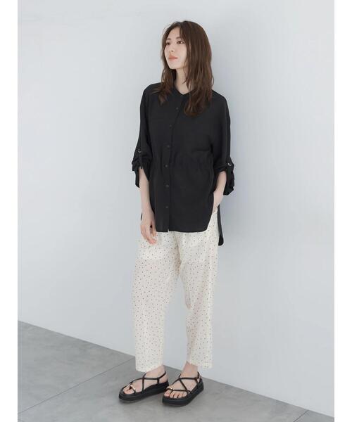 Te chichi(テチチ)の「【高通気】ドロストシャツ(セットアップ可)(シャツ/ブラウス・レディース・オフホワイト/イエロー/ブラック・F)」の22枚目の写真