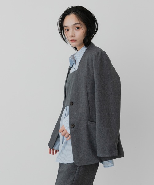 SENSE OF PLACE by URBAN RESEARCH(センスオブプレイスバイアーバンリサーチ)の「3Pジャケットセットアップ(セットアップ・レディース・ブラウン/チャコールグレー・SMALL/MEDIUM)」の16枚目の写真