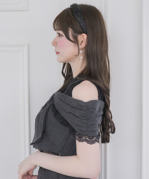 couture BY ROJITA(クチュールバイロジータ)の「【セットアップ対応】リボンオフショルトップス(その他トップス・レディース・ブラック/ピンクベージュ・FREE)」の11枚目の写真